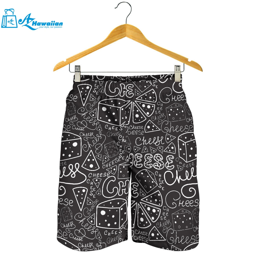 Handwritten Cheese Pattern Men Shorts