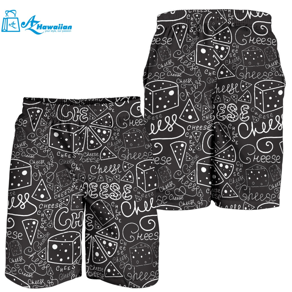 Handwritten Cheese Pattern Men Shorts