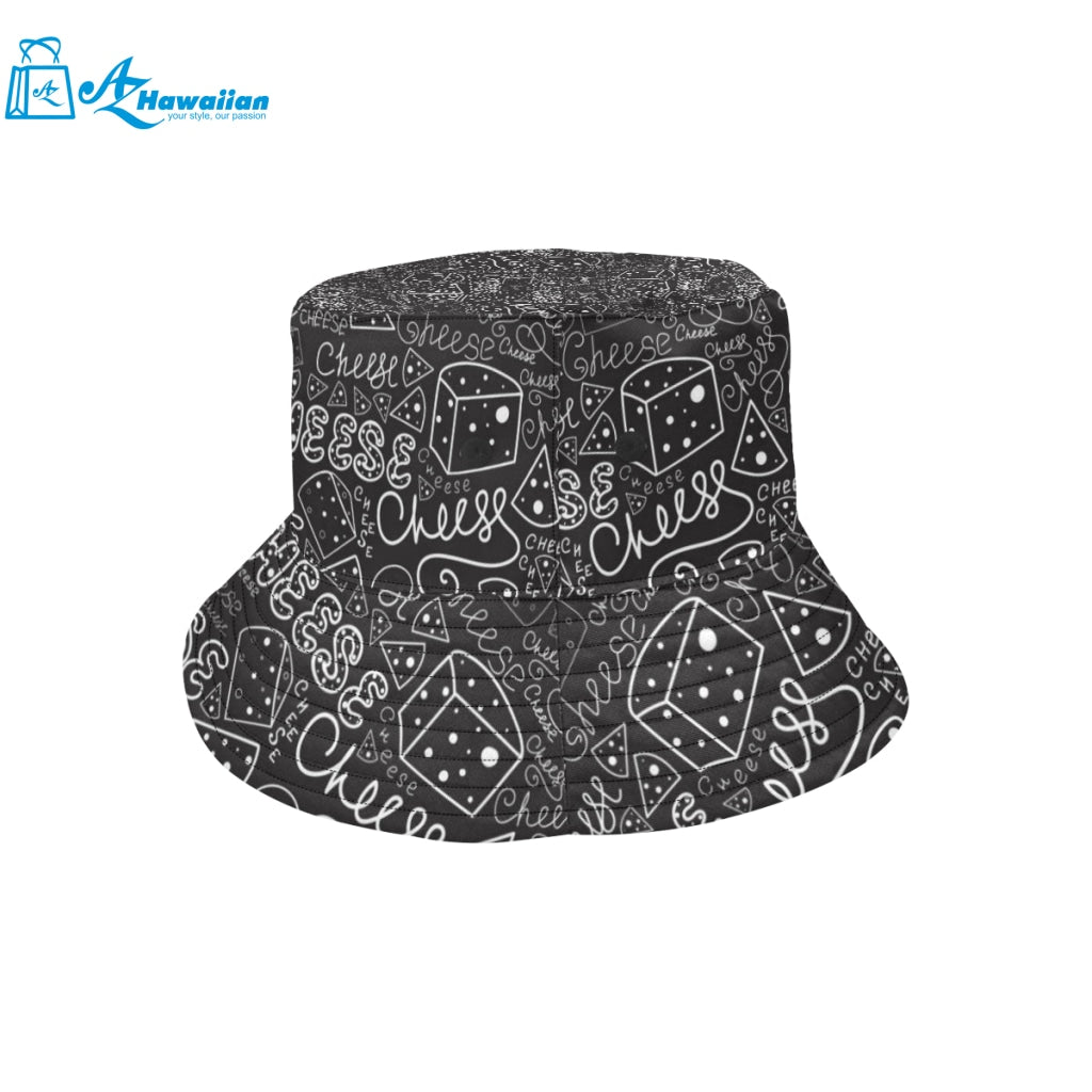 Handwritten cheese pattern Unisex Bucket Hat