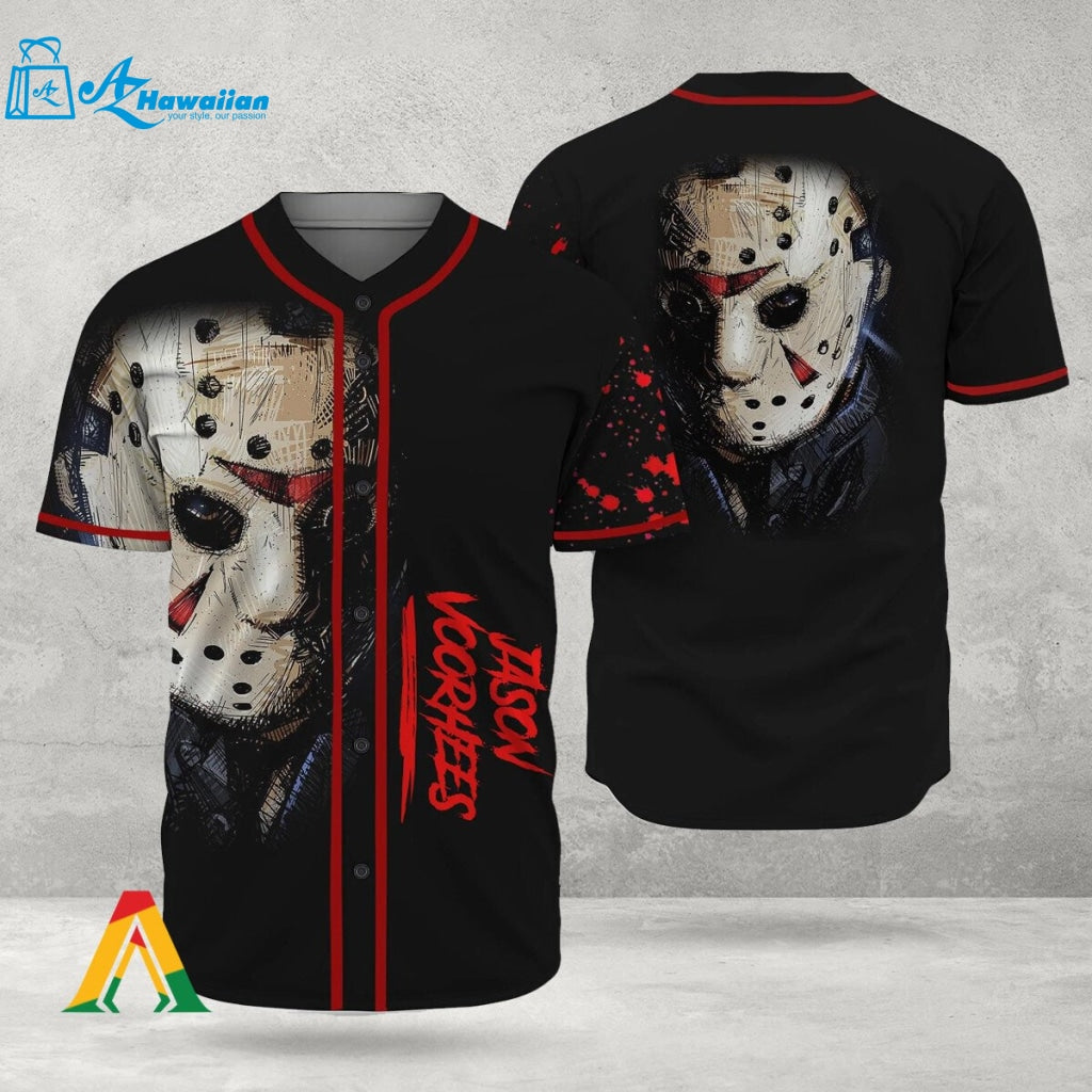 Happy Halloween Horror Jason Voorhees Baseball Jersey