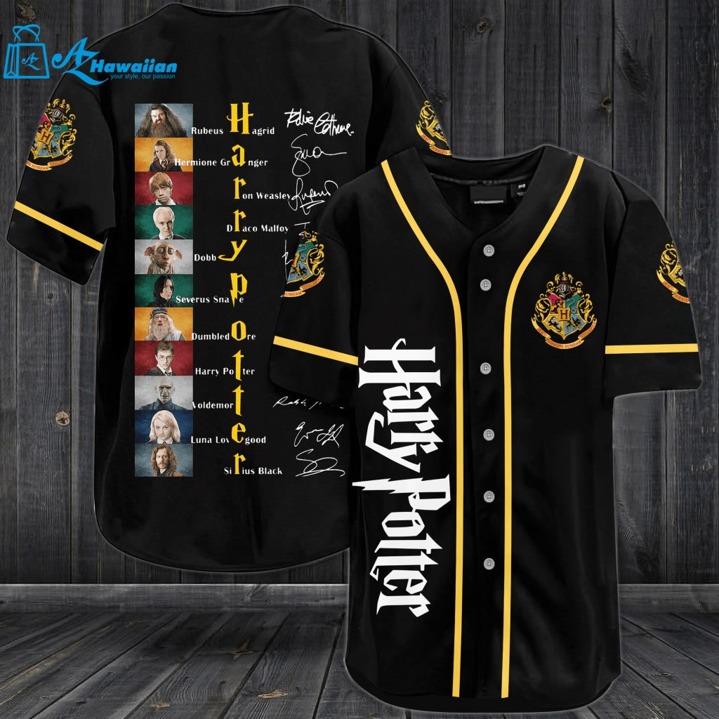 Harry Potter Characters Hogwarts All Over Print 3D Unisex Baseball Jersey 