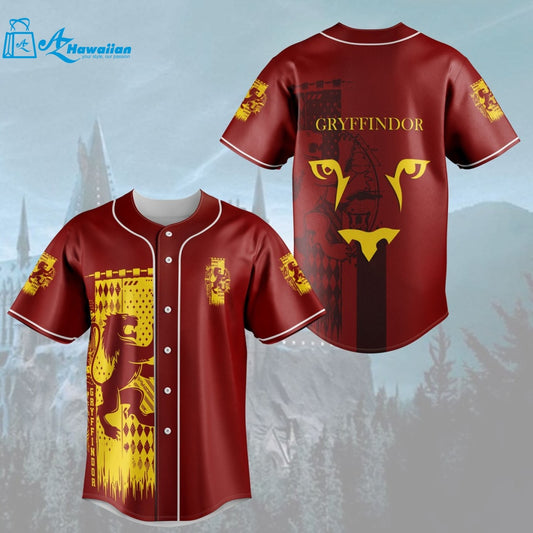 Harry Potter Gryffindor House Hogwarts All Over Print Unisex Baseball Jersey 