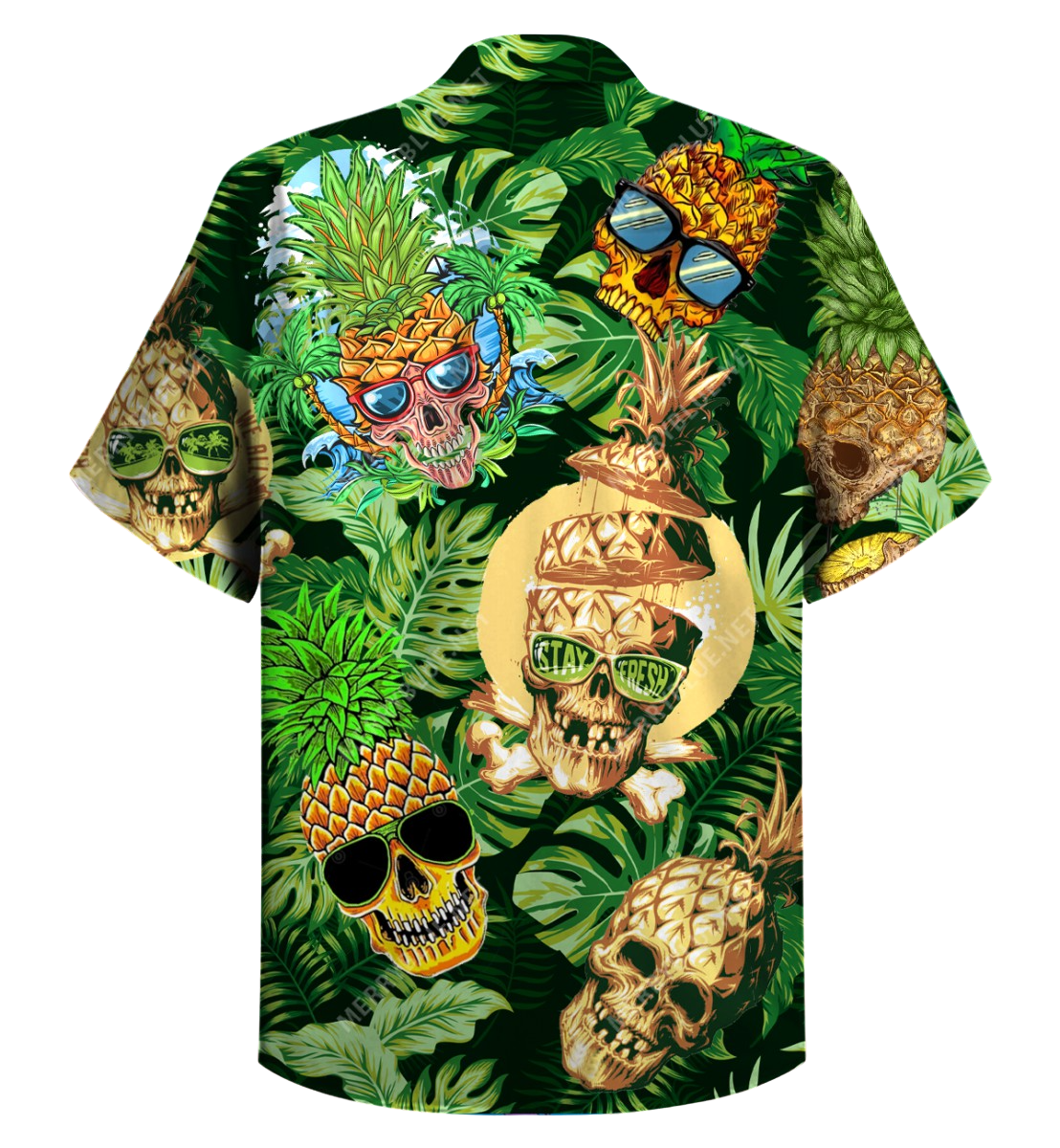 Pineapple Skulls Hawaiian Shirt