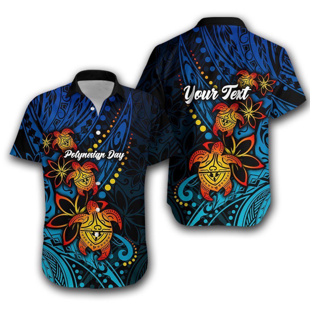 (Custom Personalised) Polynesian Day Hawaiian Shirt Turtle Style - LT16