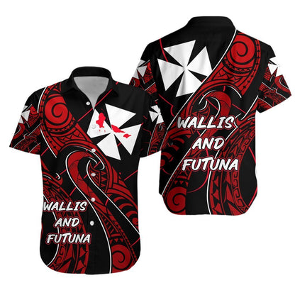 Wallis and Futuna Hawaiian Shirt Rugby Polynesian Tattoo