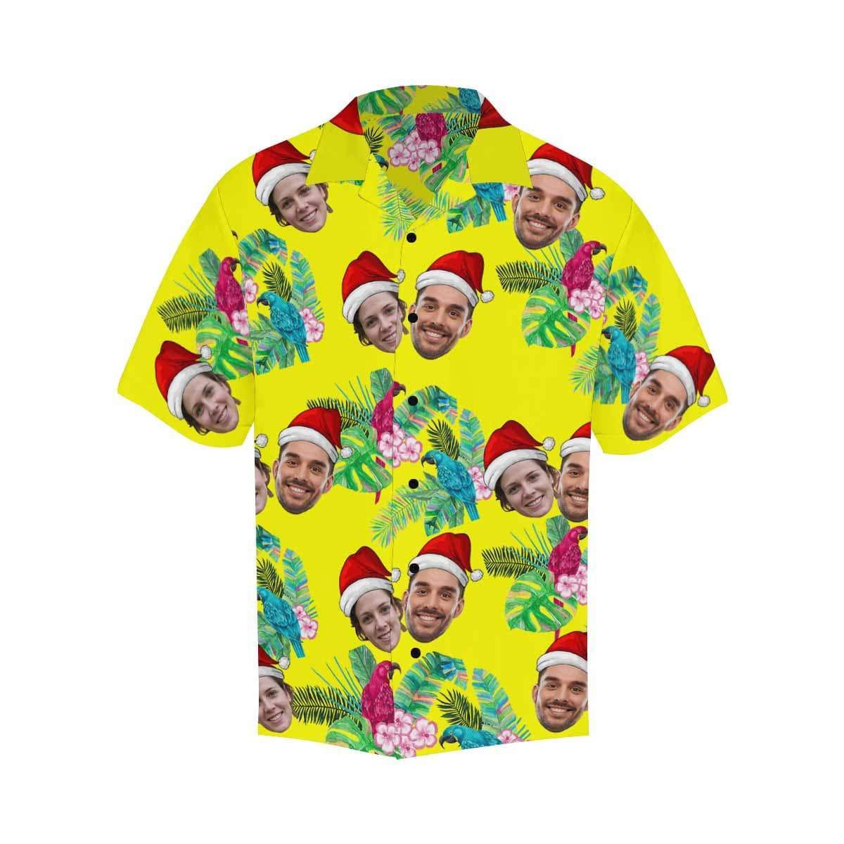 Custom Face Christmas Lover Men's All Over Print Hawaiian Shirt