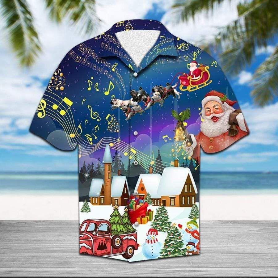 Hawaiian Shirts Pugs Sleigh Christmas Shirt