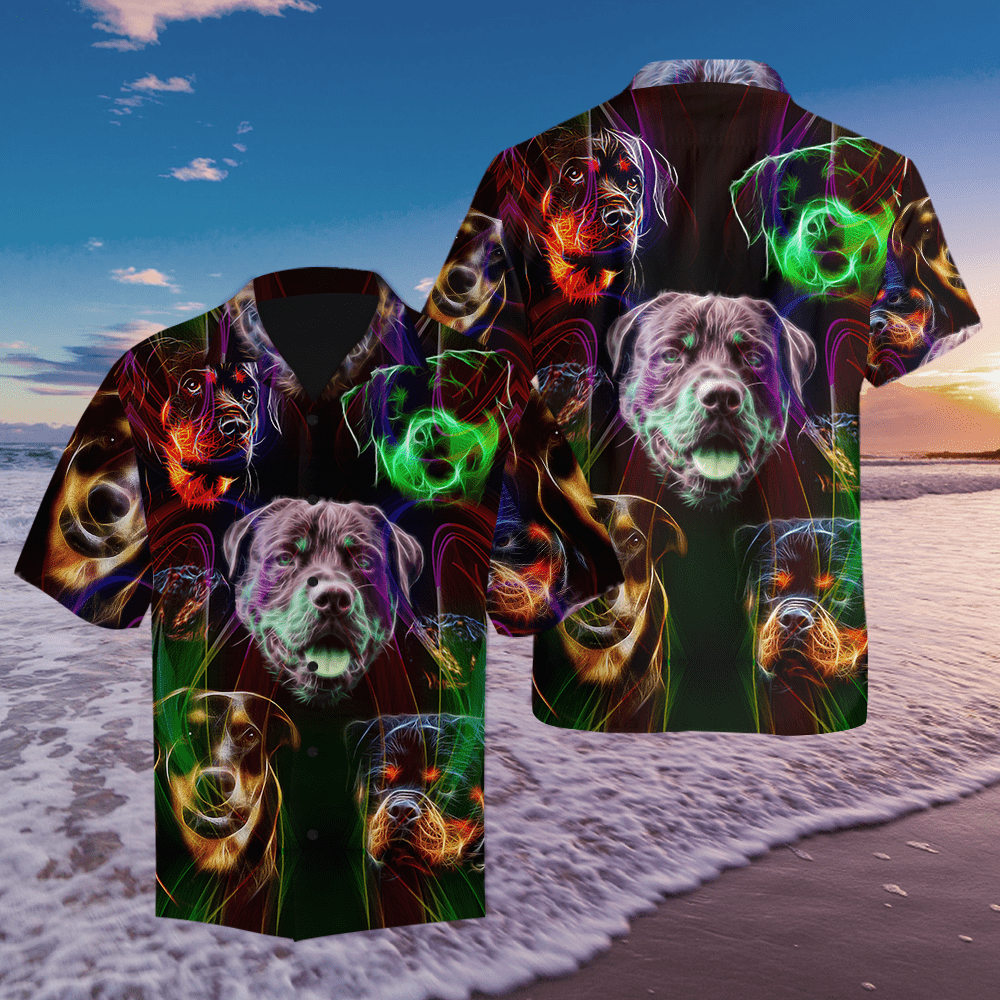 Rottweiler Colorful Tropical Leaves Hawaiian Shirt | For Men & Women | Adult | HW6158