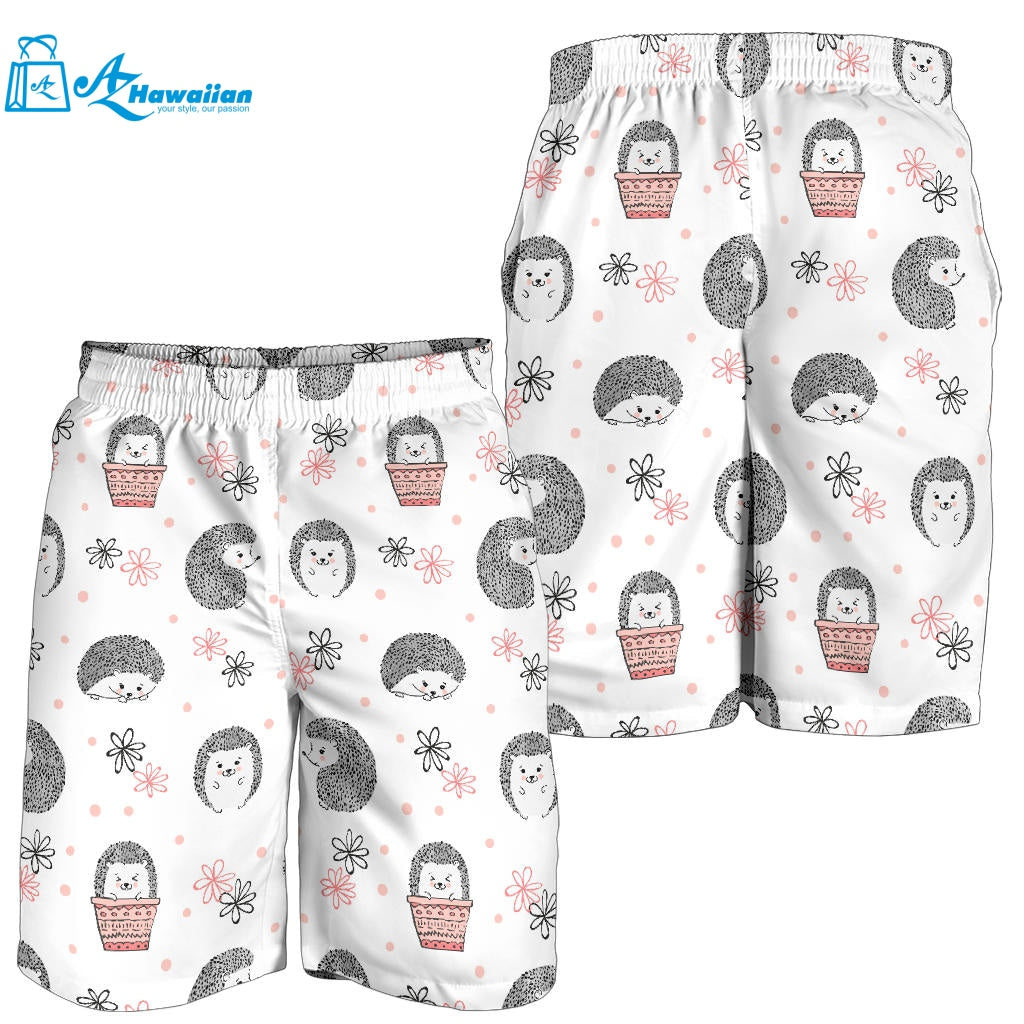 Hedgehog Pattern Print Design 02 Men Shorts