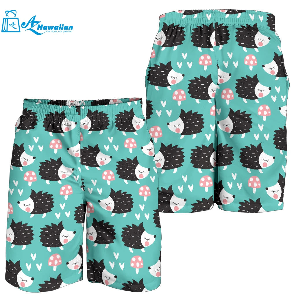 Hedgehog Pattern Print Design 03 Men Shorts