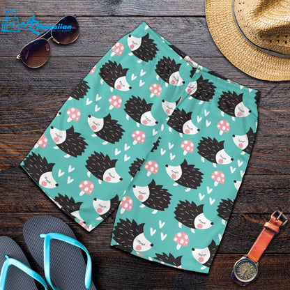 Hedgehog Pattern Print Design 03 Men Shorts