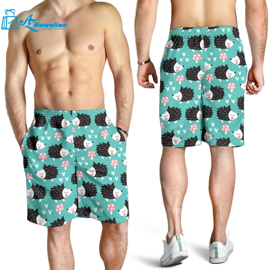 Hedgehog Pattern Print Design 03 Men Shorts