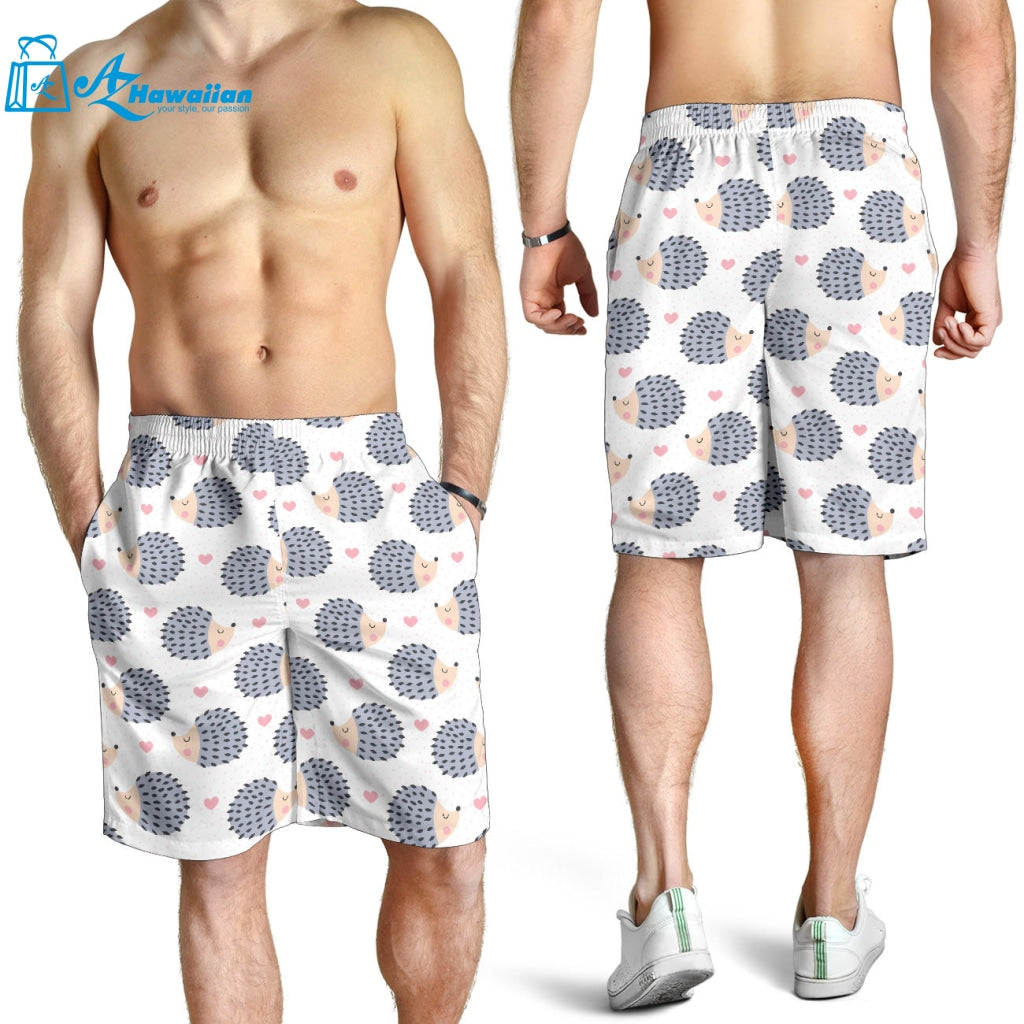 Hedgehog Pattern Print Design 04 Men Shorts