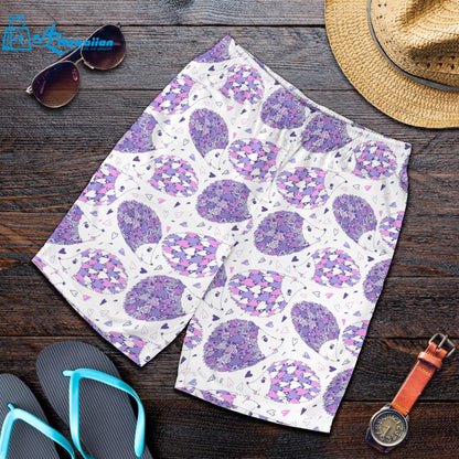 Hedgehog Pattern Print Design 05 Men Shorts