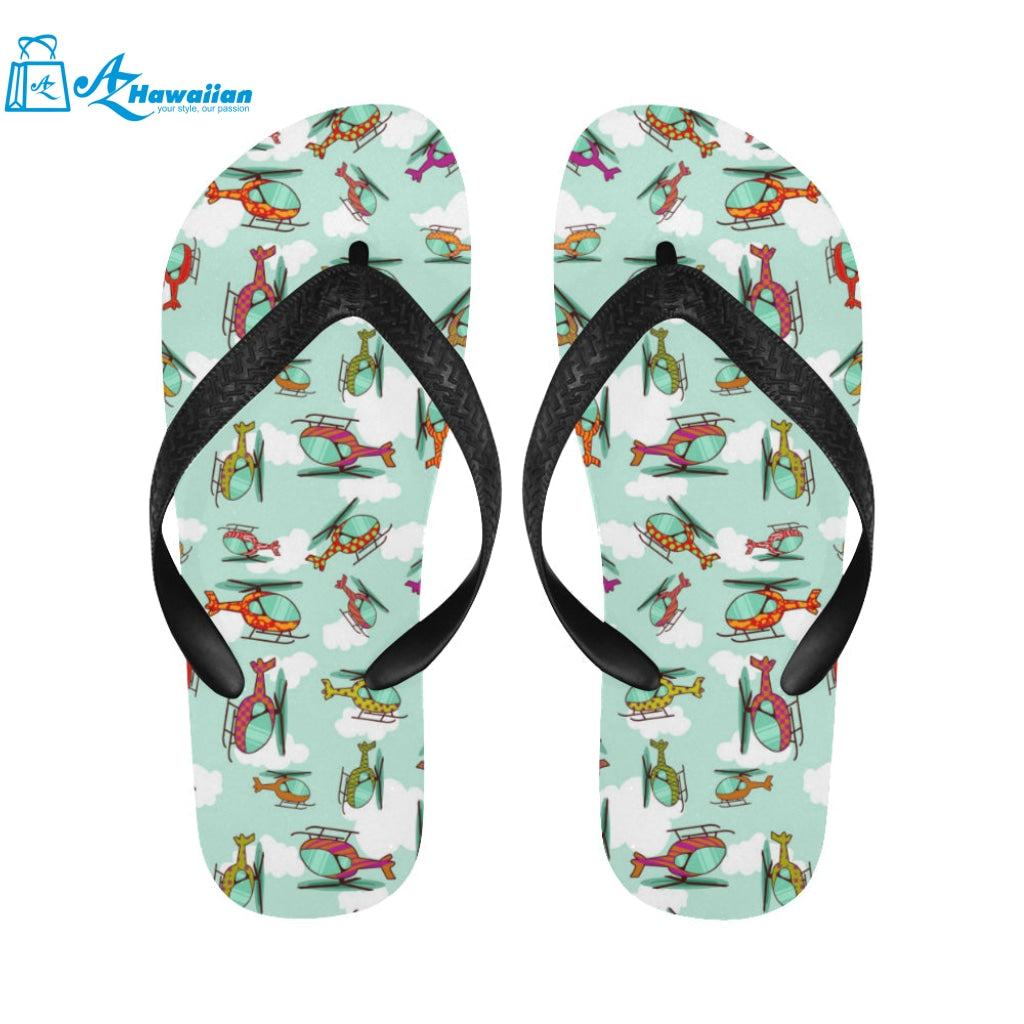 Helicopter design pattern Unisex Flip Flops