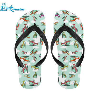 Helicopter design pattern Unisex Flip Flops