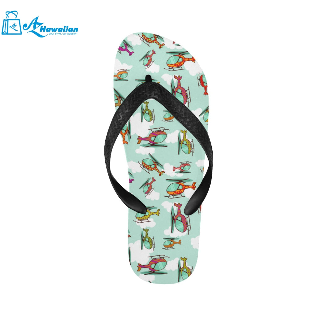 Helicopter design pattern Unisex Flip Flops