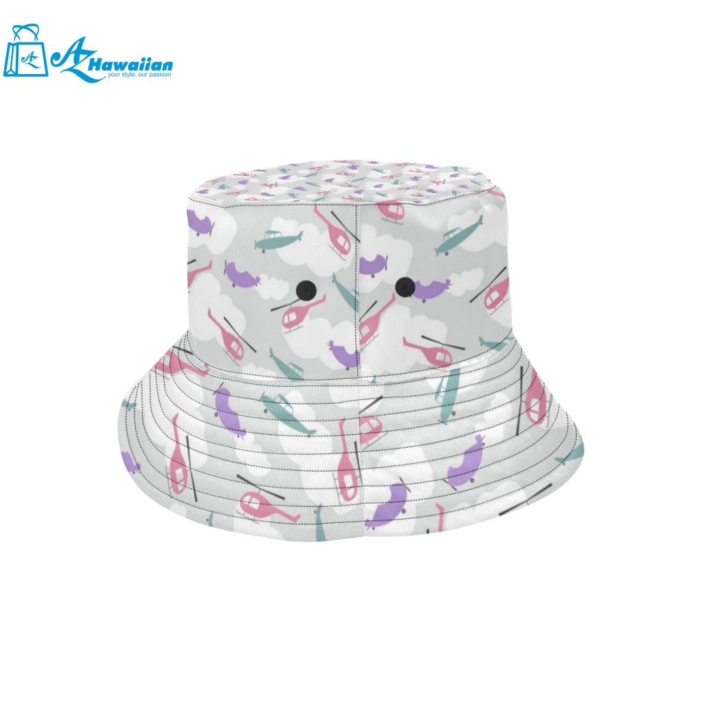 Helicopter plane pattern Unisex Bucket Hat