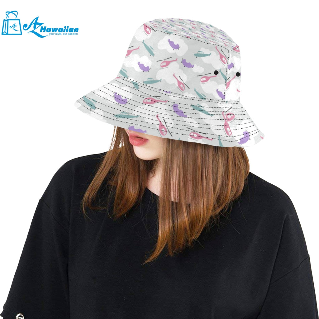 Helicopter plane pattern Unisex Bucket Hat