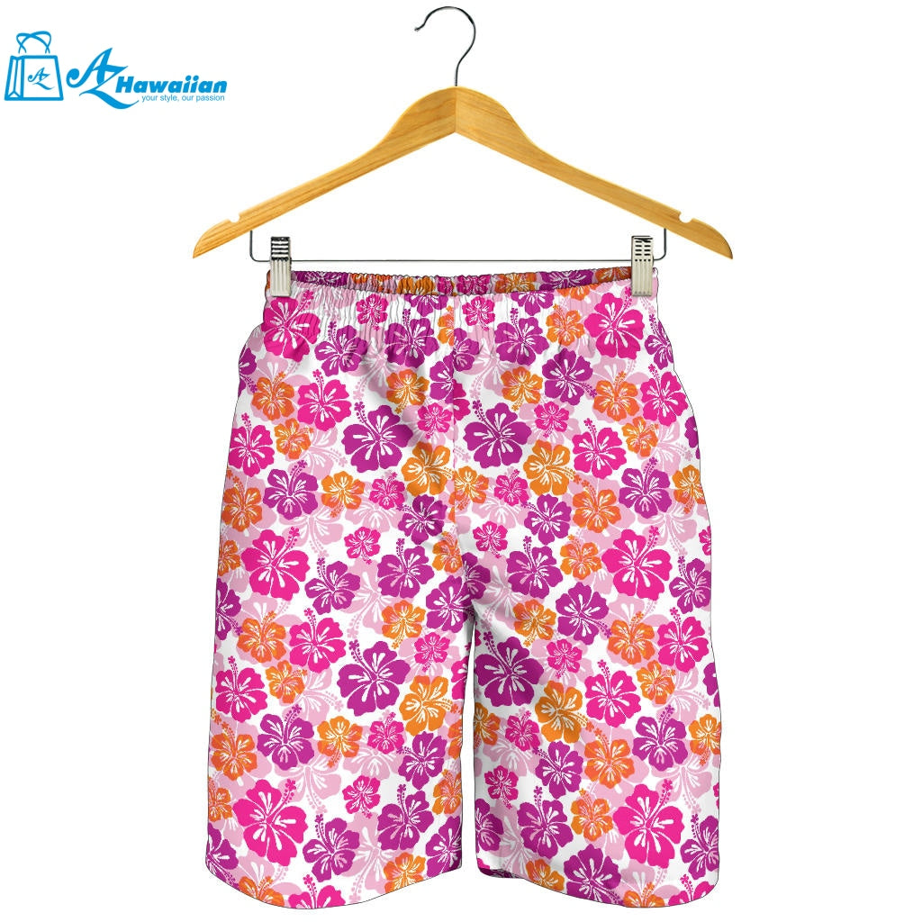 Hibiscus Pattern Print Design 01 Men Shorts