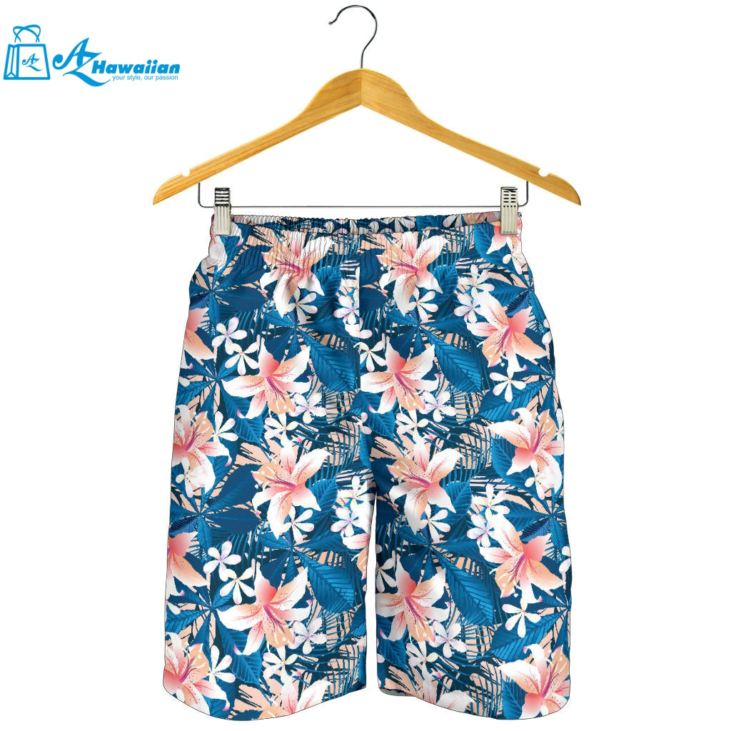 Hibiscus Pattern Print Design 02 Men Shorts