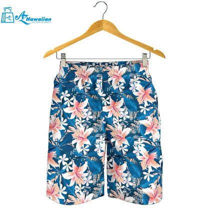 Hibiscus Pattern Print Design 02 Men Shorts