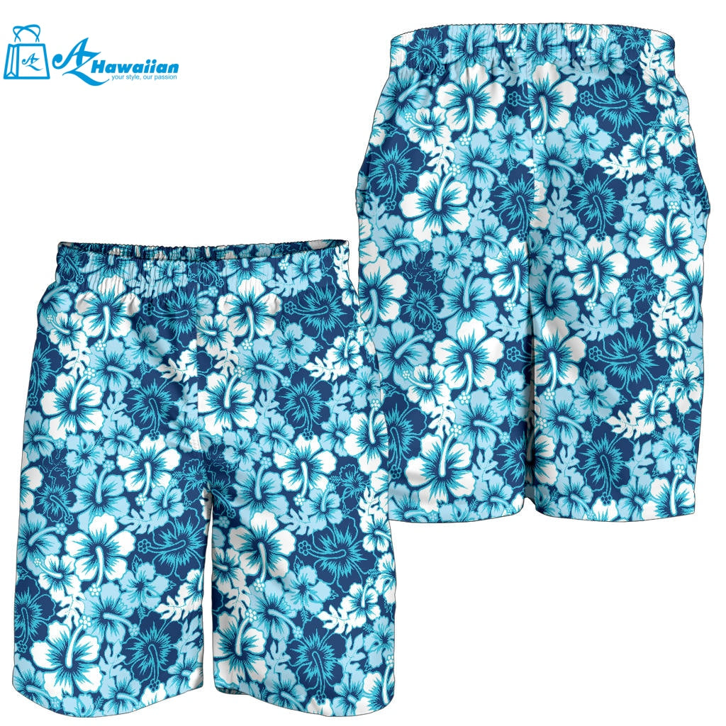 Hibiscus Pattern Print Design 03 Men Shorts