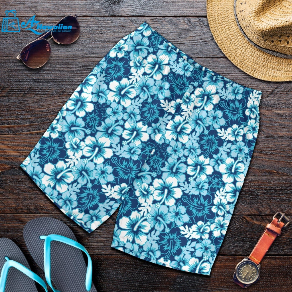 Hibiscus Pattern Print Design 03 Men Shorts