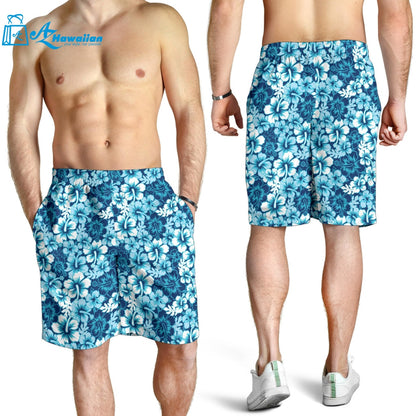 Hibiscus Pattern Print Design 03 Men Shorts