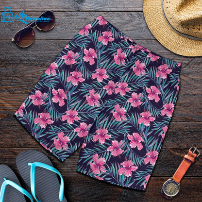 Hibiscus Pattern Print Design 05 Men Shorts