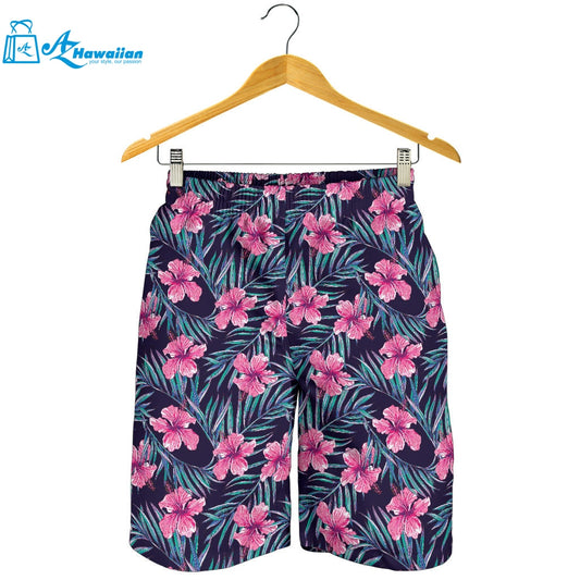 Hibiscus Pattern Print Design 05 Men Shorts