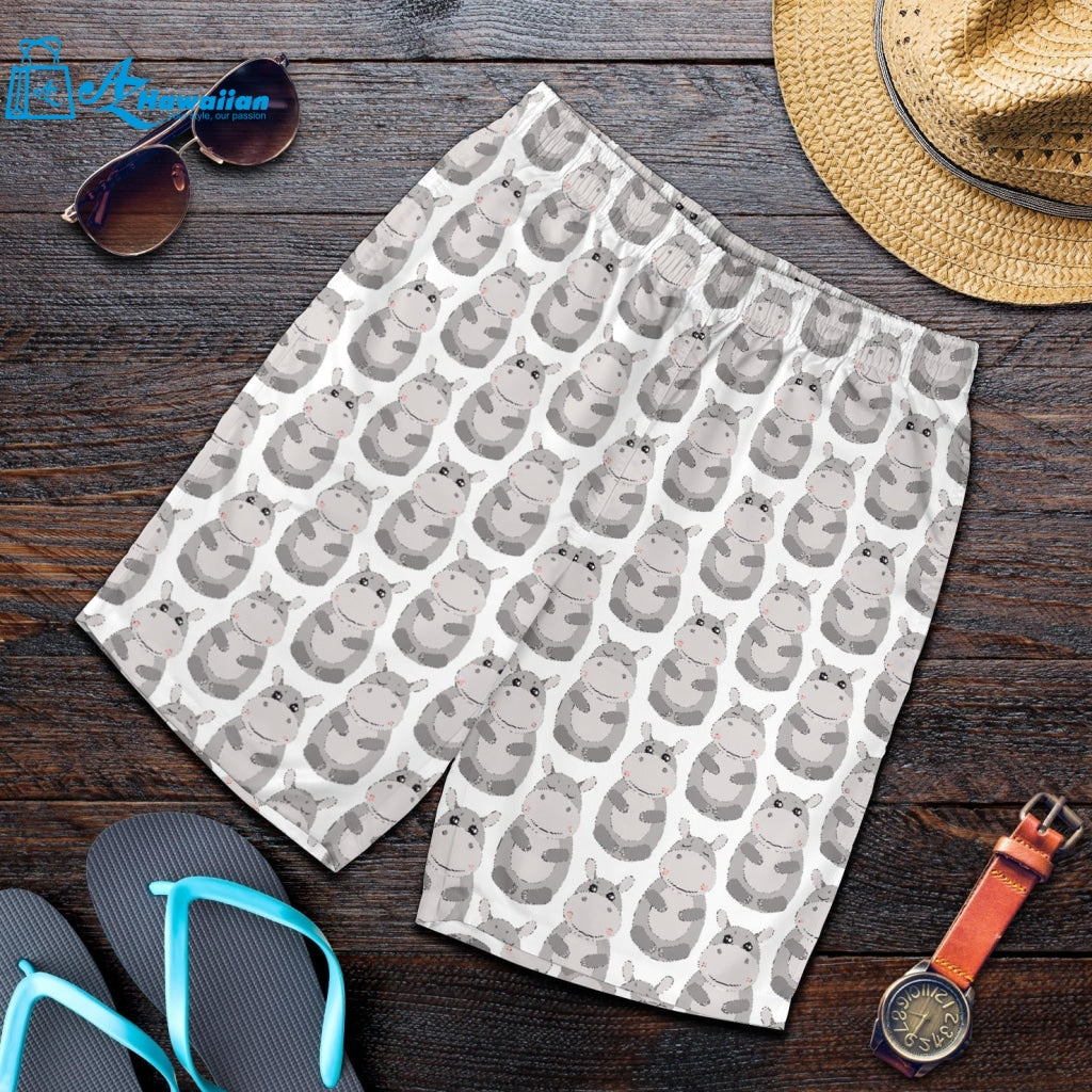 Hippopotamus Pattern Print Design 05 Men Shorts