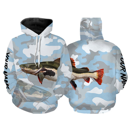 Catfish Fishing Camo Custom Name Long sleeves Shirts For Men And Women TATS85