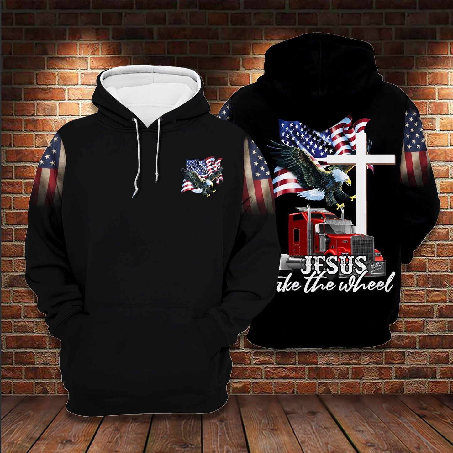 Truck Jesus Take The Wheel 3D All Over Printed Hoodie Us Unisex Hoodie Size