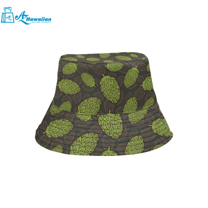 Hop pattern black background Unisex Bucket Hat