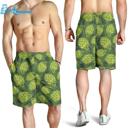 Hop Pattern Hop Cone Background Men Shorts