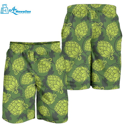 Hop Pattern Hop Cone Background Men Shorts