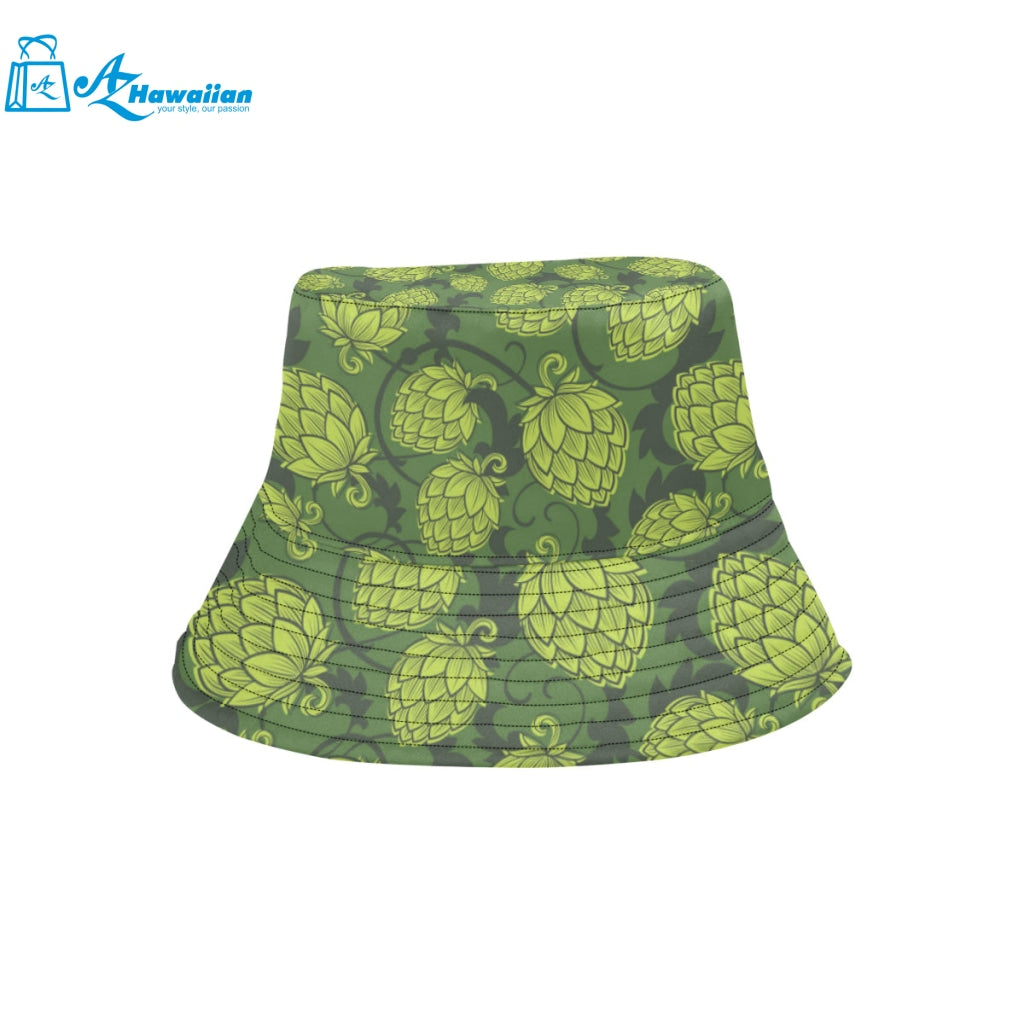 Hop pattern Hop cone background Unisex Bucket Hat