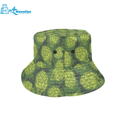 Hop pattern Hop cone background Unisex Bucket Hat