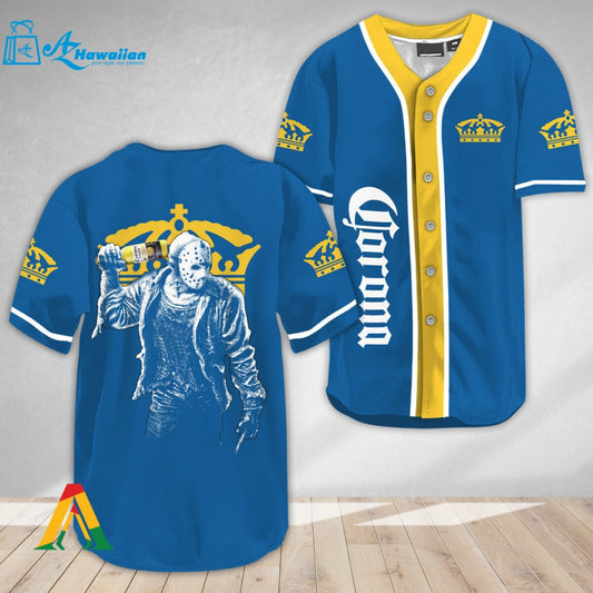 Horror Jason Voorhees Corona Extra Beer Baseball Jersey