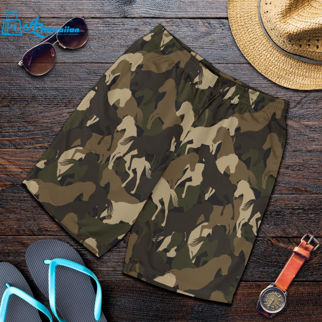 Horse Camo Camouflage Pattern Men Shorts