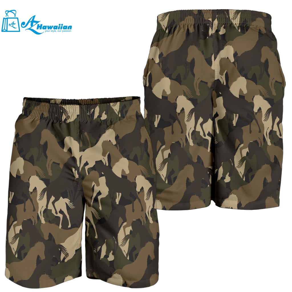 Horse Camo Camouflage Pattern Men Shorts