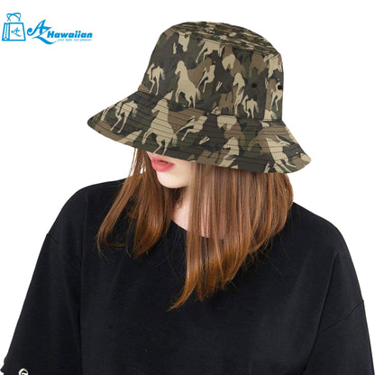 Horse Camouflage Pattern Unisex Bucket Hat