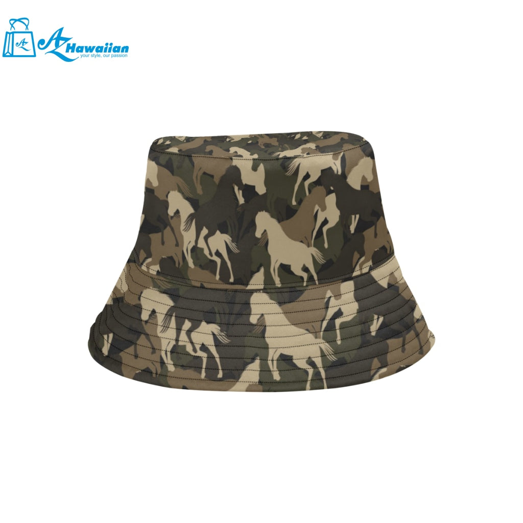 Horse Camouflage Pattern Unisex Bucket Hat