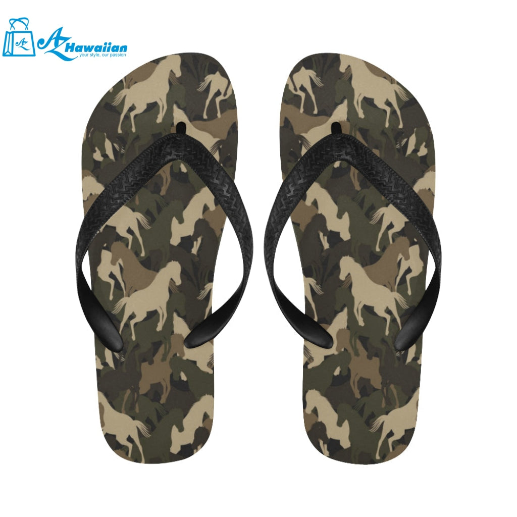 Horse Camouflage Pattern Unisex Flip Flops