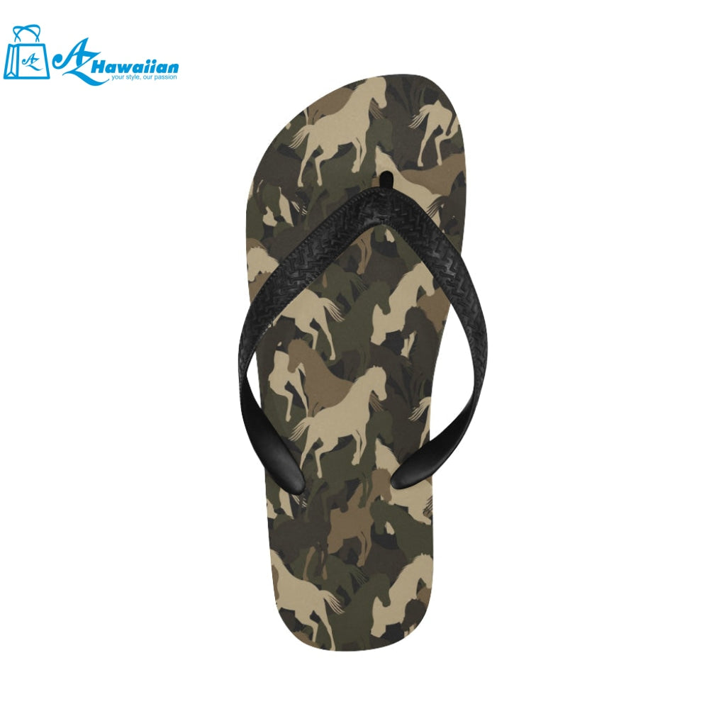 Horse Camouflage Pattern Unisex Flip Flops