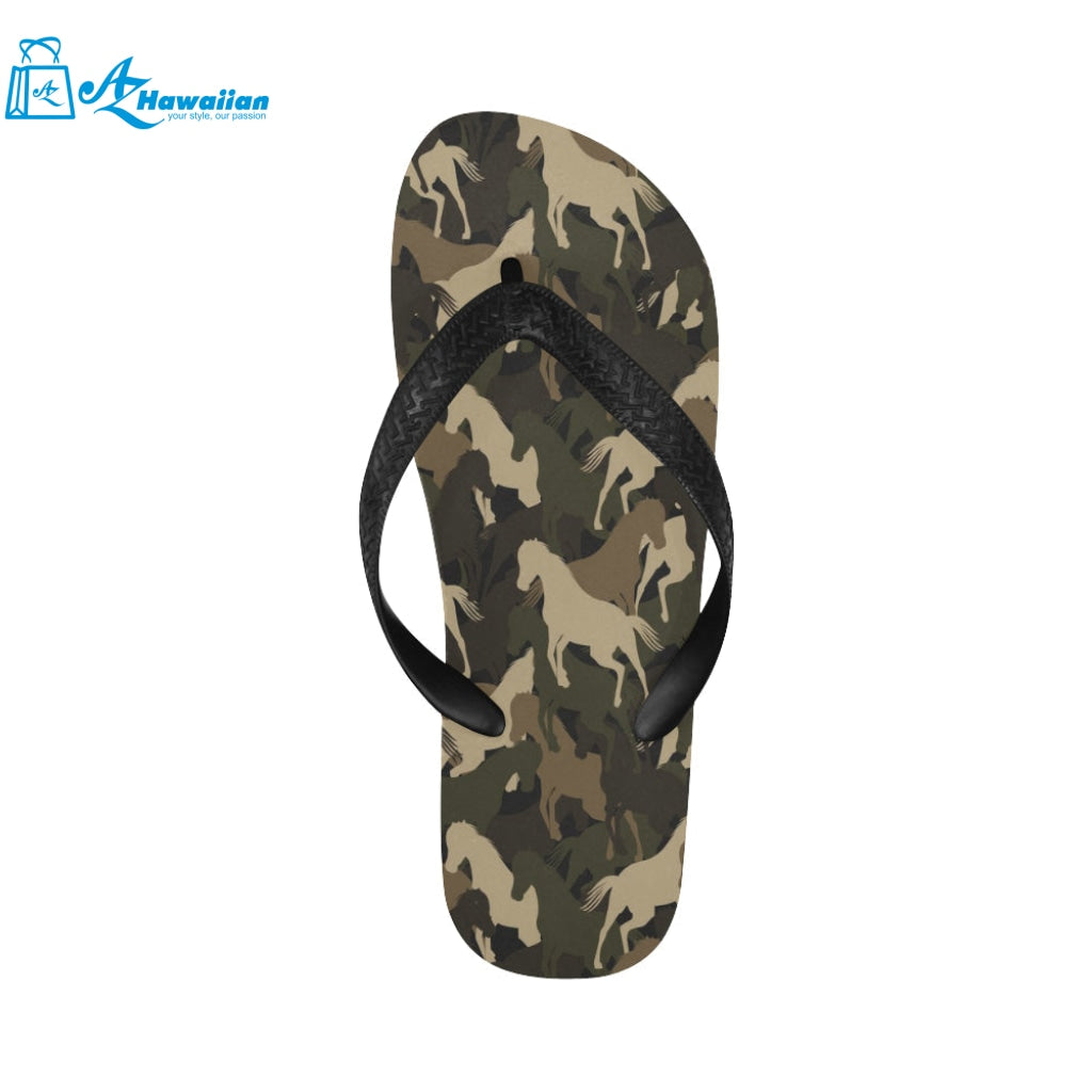 Horse Camouflage Pattern Unisex Flip Flops