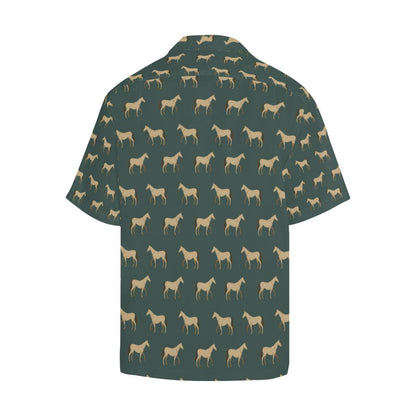 Horse Classic Themed Pattern Print Hawaiian Shirt