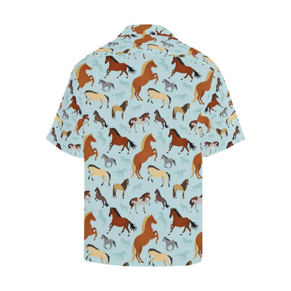 Horse Cute Themed Pattern Print Hawaiian Shirt