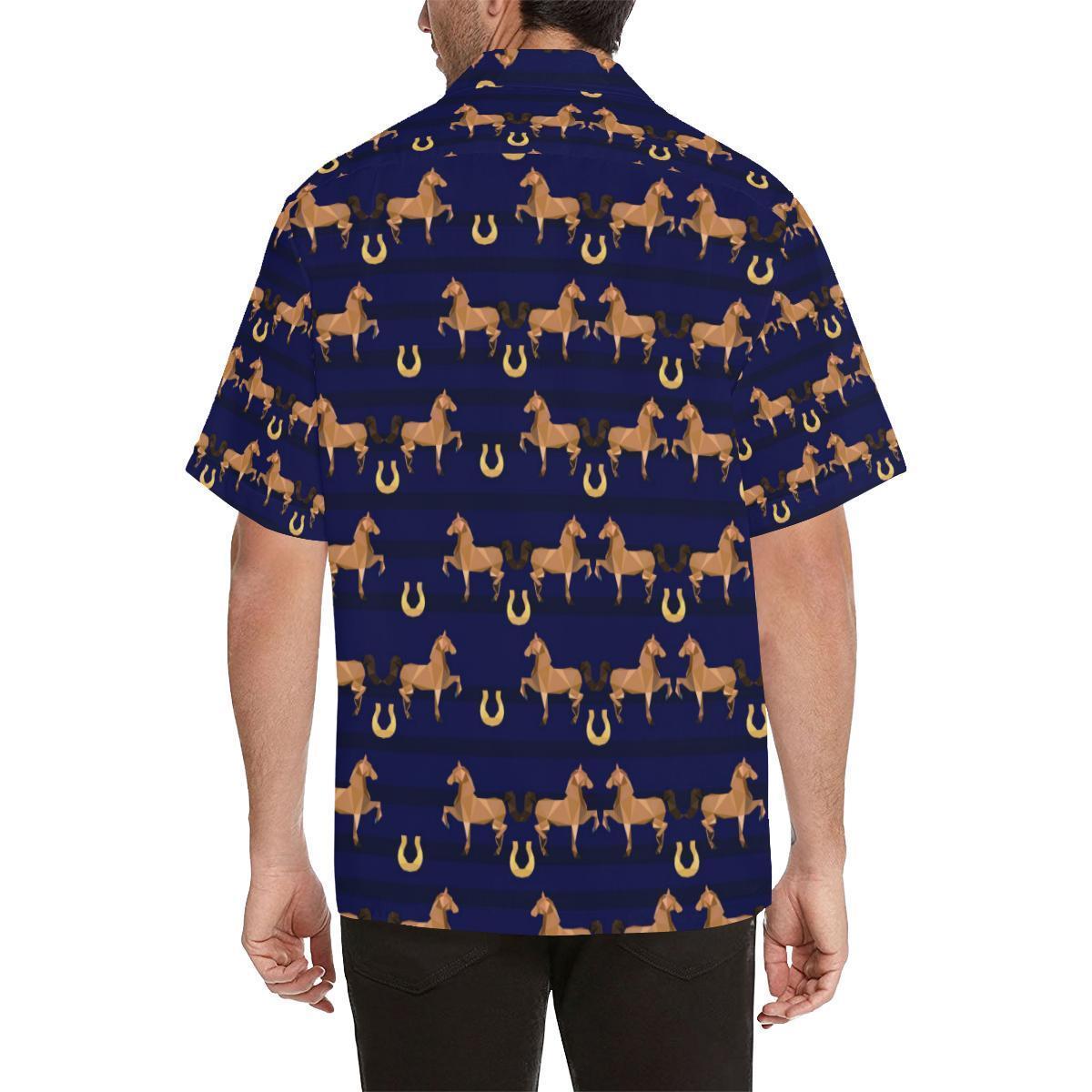 Horse Luxury Themed Pattern Print Hawaiian Shirt